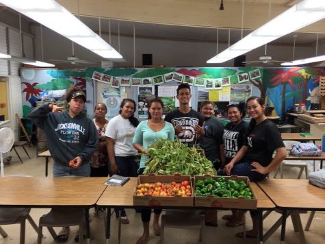 Students in the Agriculture class feel pride in showing how what they learn in the class can result in growth of vegetables and other plants. 