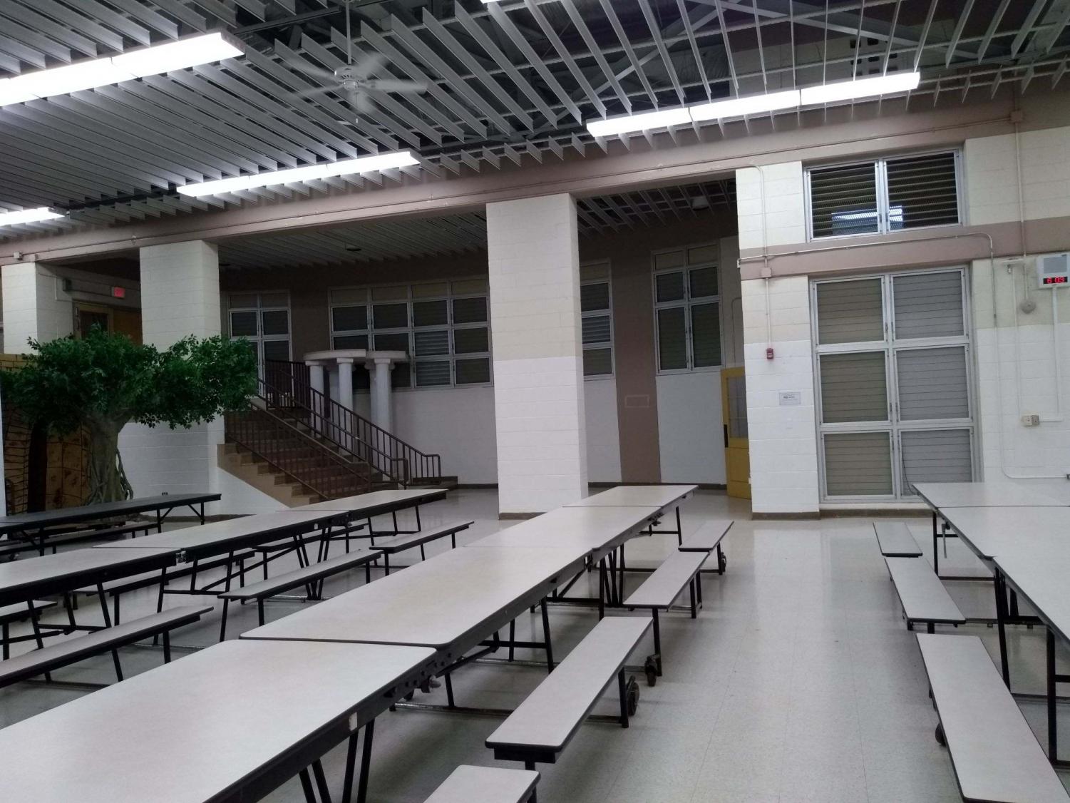 The area that was used to house lockout students now stands vacant during the school day.