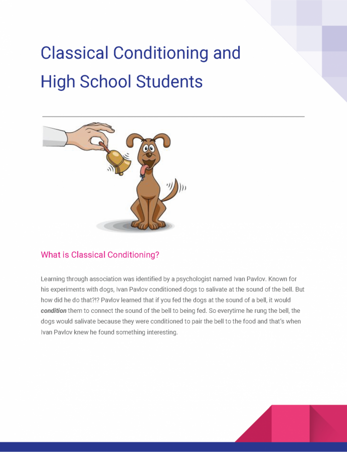 Classical Conditioning and High School Students