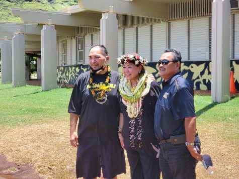 NHIS Principal Darin Pilialoha, Nānākuli-Waianae CAS Ann Mahi, McKinley High School Principal Ron Okamura.