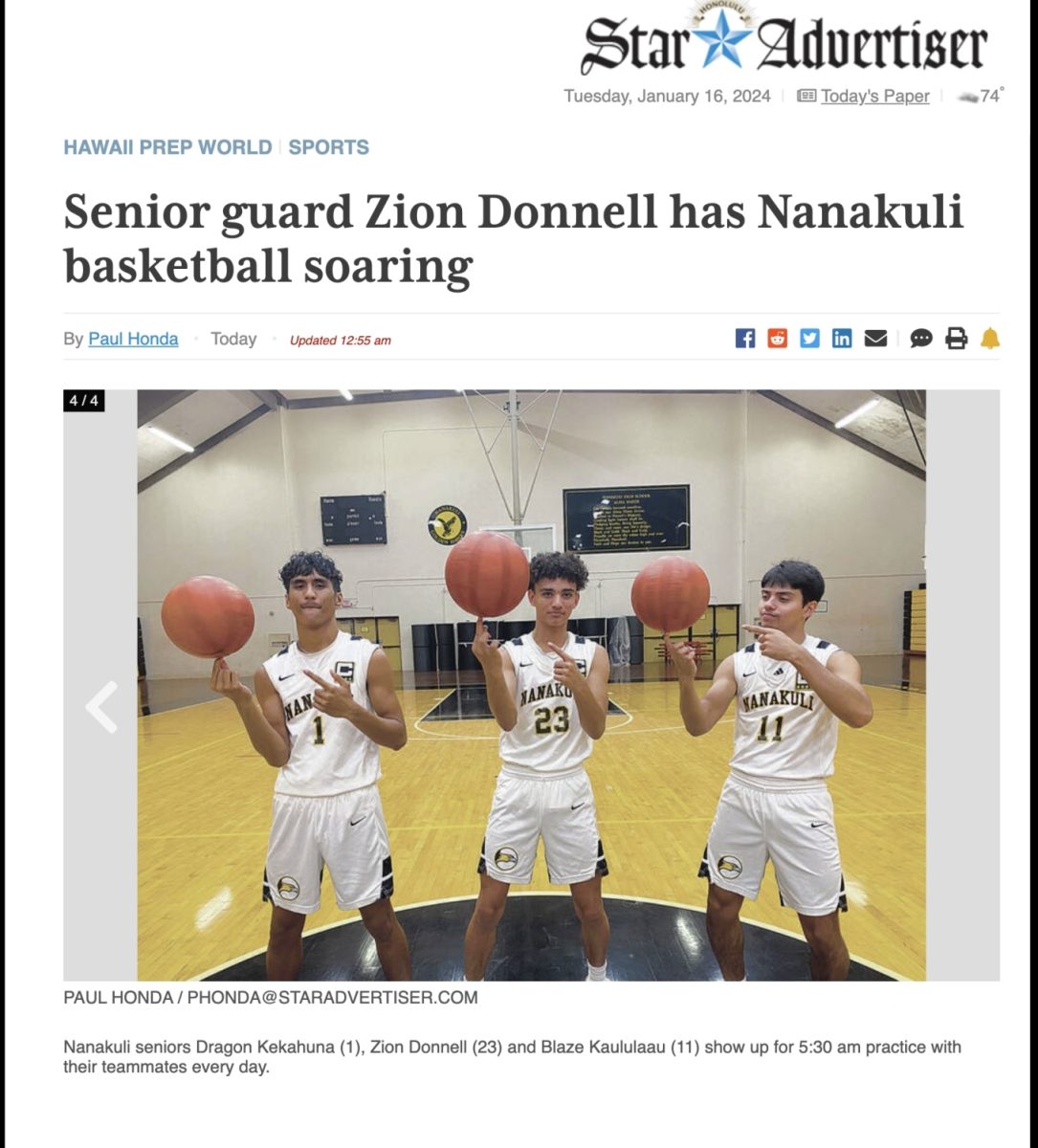 NHIS Boys Basketball Team and Senior Zion Donnell featured in Star-Advertiser