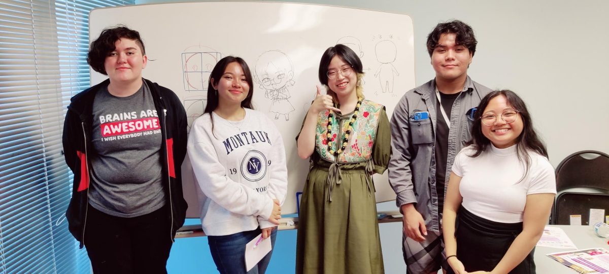 NHIS students with anime illustrator RAKKA Sensei.