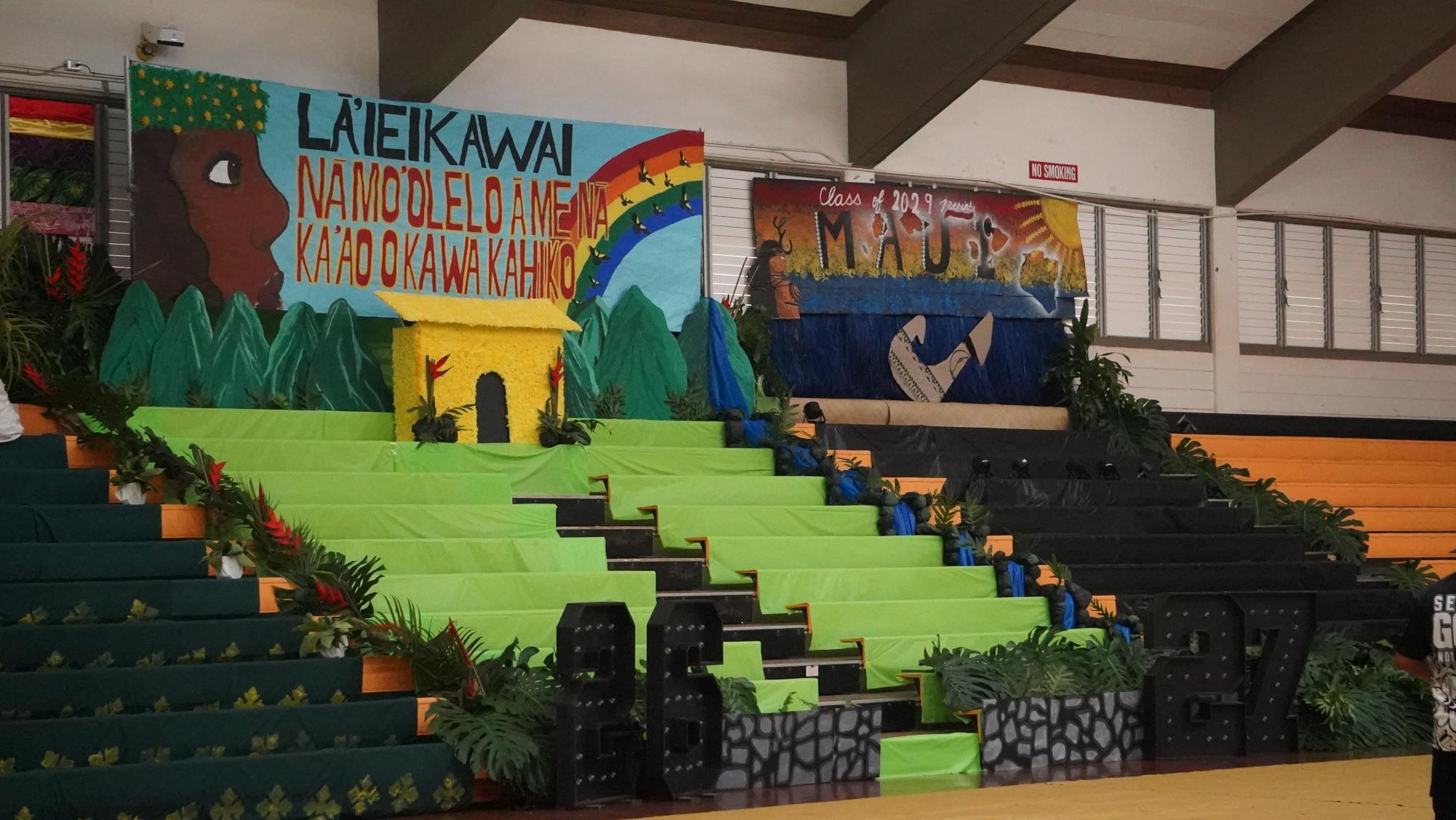 Along with rehearsing their songs, classes also are in charge of designing and decorating their designated areas.