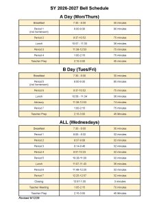 Predictability Over Rotation: NHIS Adopts New Bell Schedule